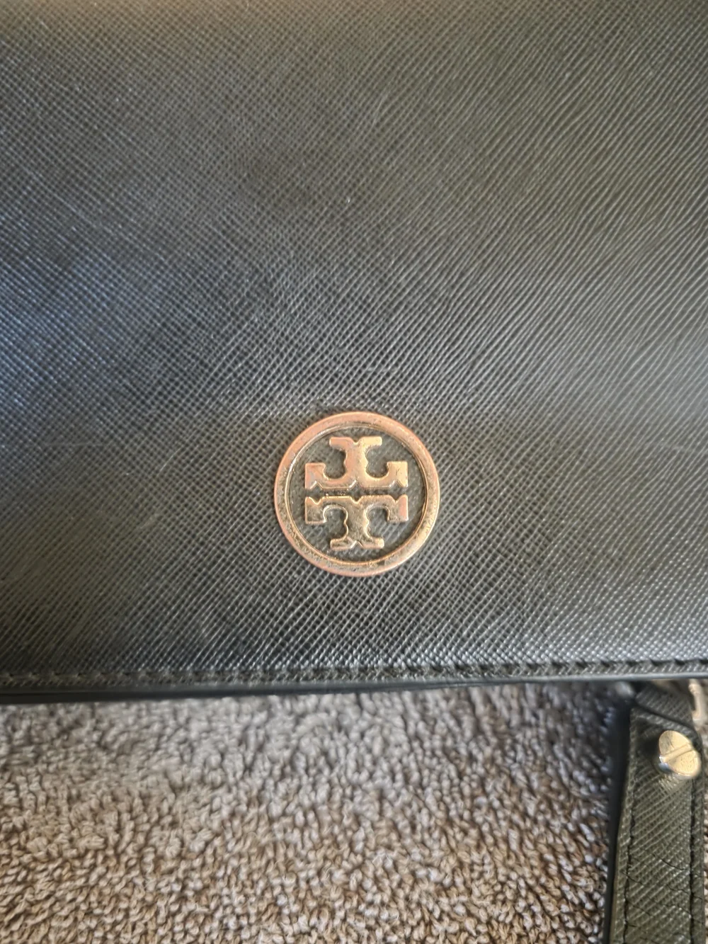 Tory Burch Black Leather Chain-Accent Crossbody